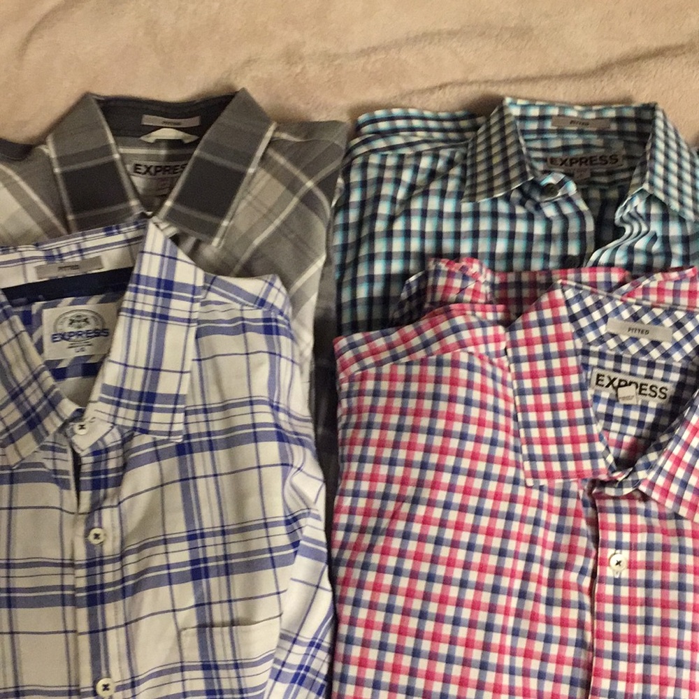 Bundle of 4 Mens dress shirts size L